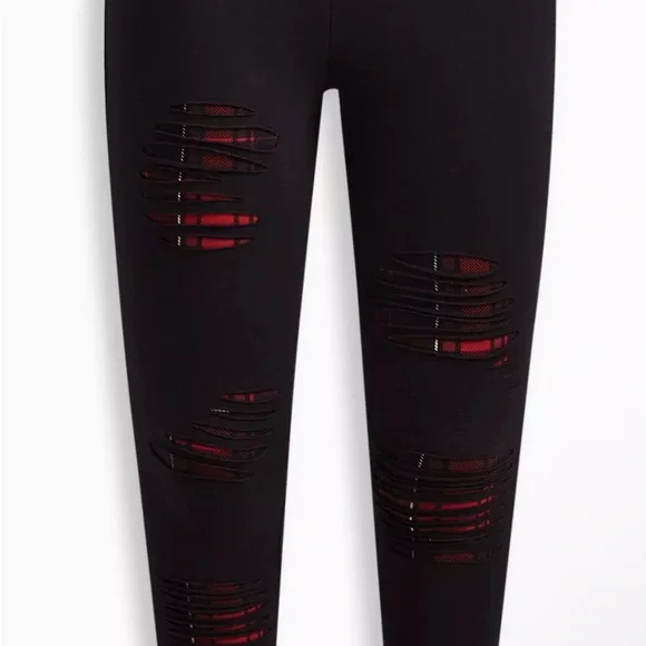 Torrid Black Jeggings with Distressed Detailing NWOT - Picture 1 of 6